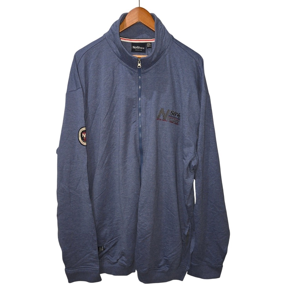 North 56°4 Men's 4XLT Big & Tall Blue Quarter Zip Sweatshirt Pullover NWT